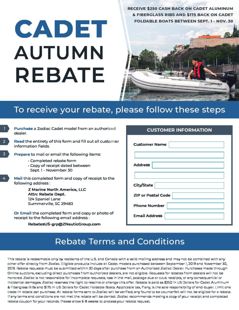 Zodiac Rebate Program