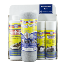 The Inflatable Boat Care Kit - Everything You Need to Care for Your Inflatable Boat! For cleaning to restoring your inflatable boat!